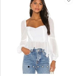 Song of Style white crop blouse size XS